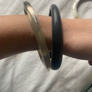 Alexis Bittar Warm Grey square Bangle